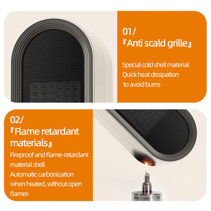 1200W Portable Electric Heater for Home & Office, 220V Desktop Fan Heater, Fast Room Warmer for Winter